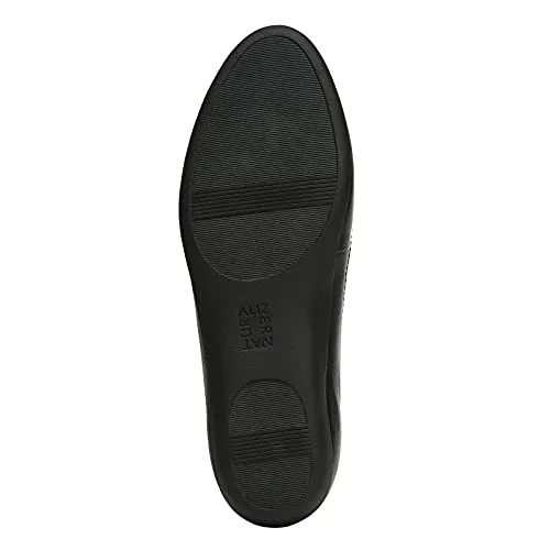 Naturalizer Womens Vivienne Comfortable Slip On Ballet Flats,Black Leather,10M