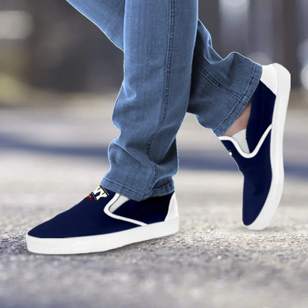 Navy Slip Ons