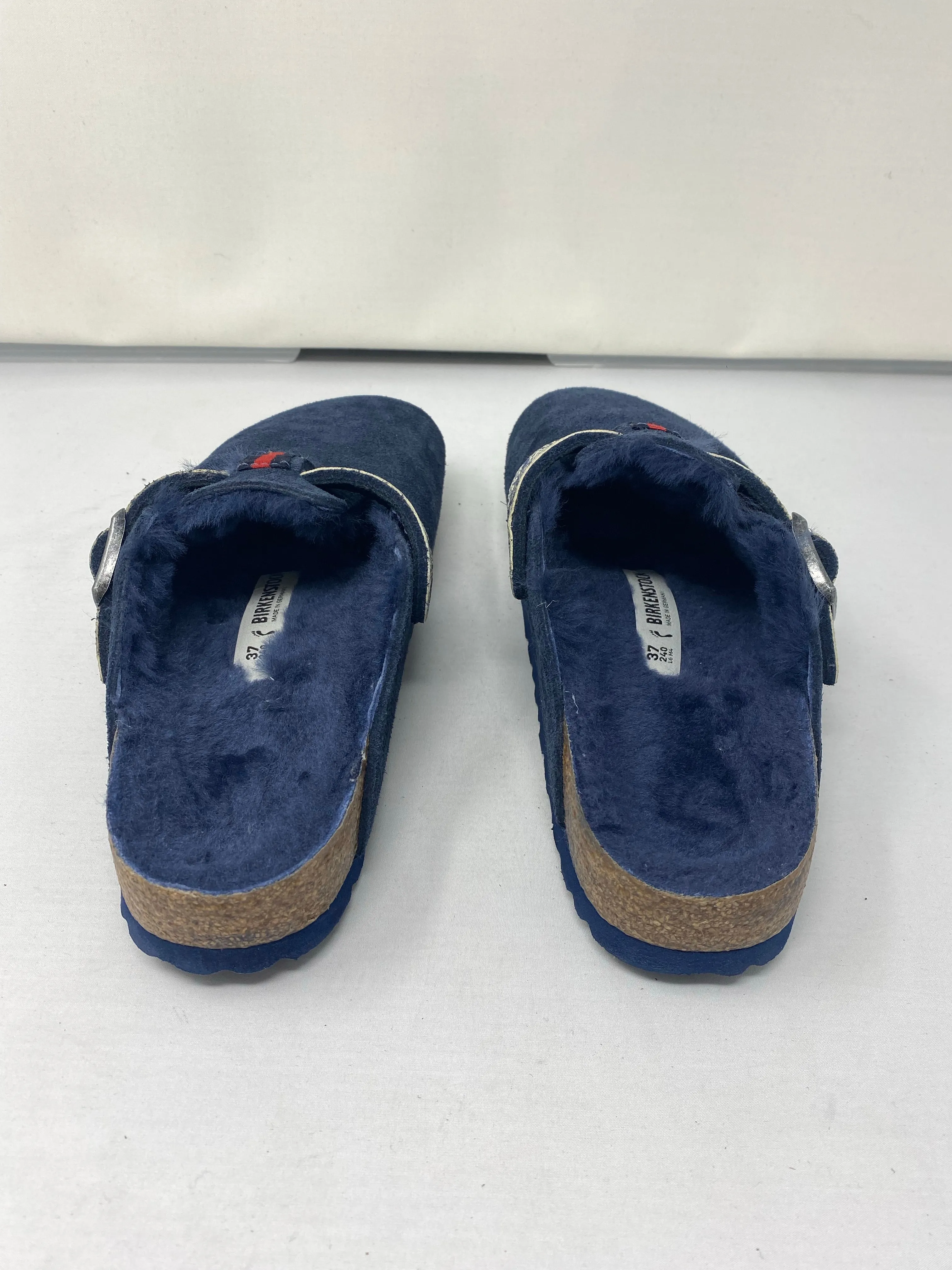Navy Suede Birkenstock X Refurbished Gucci Strap