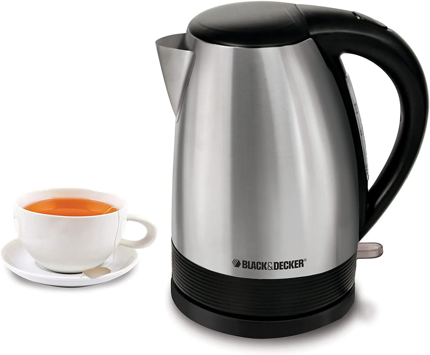 New BLACK DECKER Electric Kettle, Brushed Stainless Steel Tea Kettle, Silver