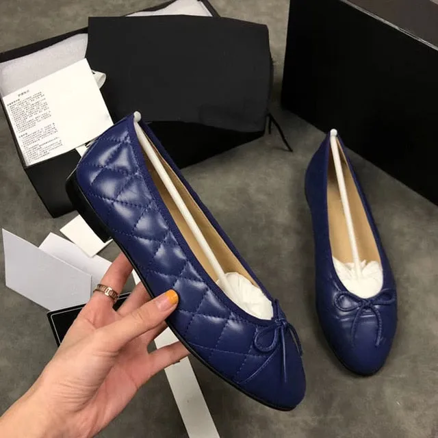 New Breathable Flat Hot Sell Genuine Leather Shoes Big size women's shoes size34-41Elegant Comfortable Lady Fashion shoes
