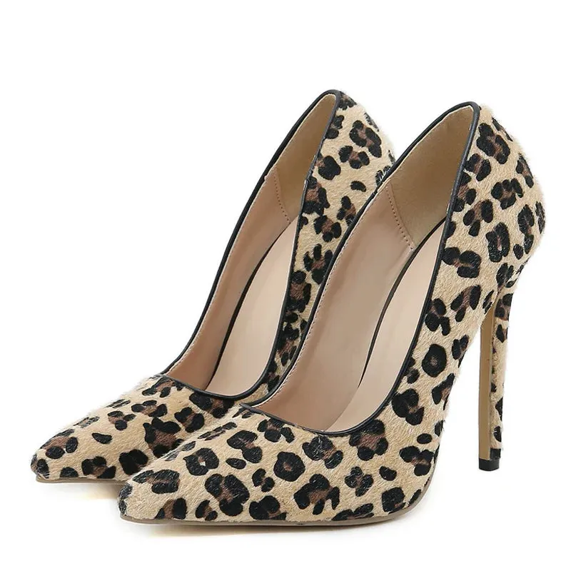New Leopard Grain Women Pumps Sexy Party Nightclub Stripper Heels