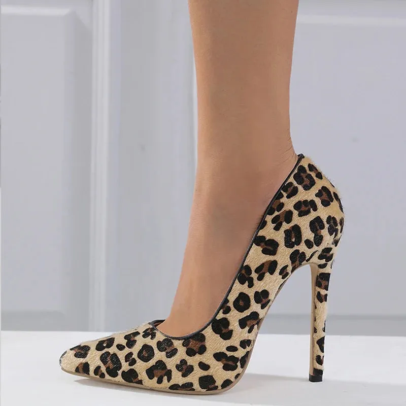 New Leopard Grain Women Pumps Sexy Party Nightclub Stripper Heels