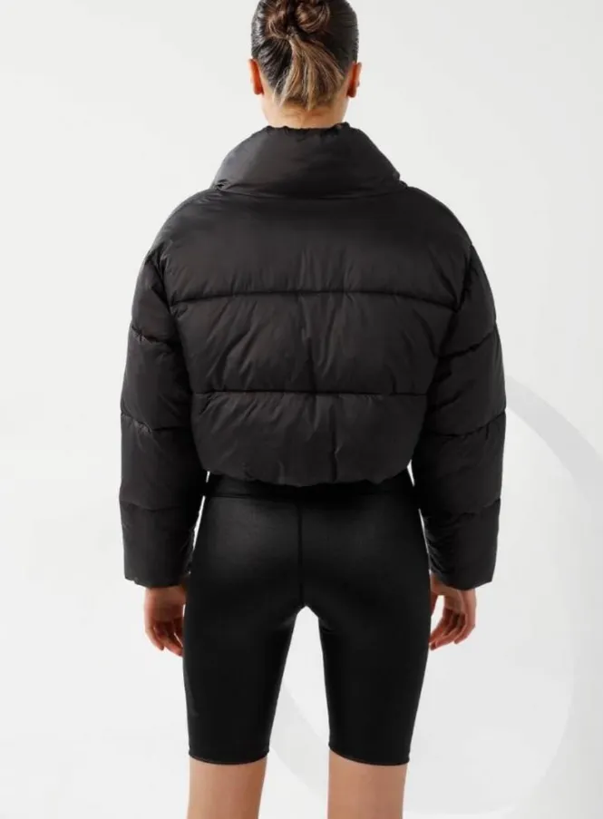 NEW Micas Stand Collar Cut Out Puffer Jacket, Sz M, Retails $48