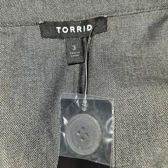 NEW! TORRID Studio Luxe Long Line Single Breasted Blazer 3X.