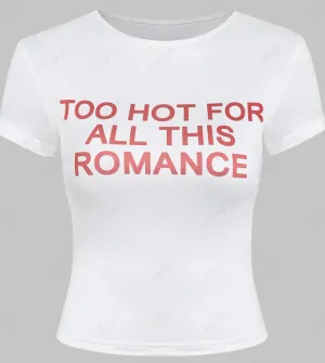 NEW Women's Streetwear Letter Print Short Sleeves Slim Baby T-shirt - White, Sz M
