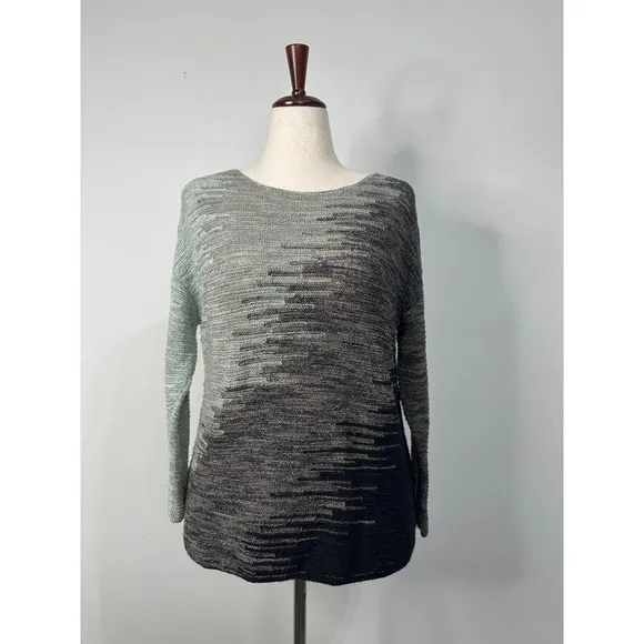Nic   Zoe Ombre Knit Sweater Lightweight Pullover Long Sleeve Casual Sweater