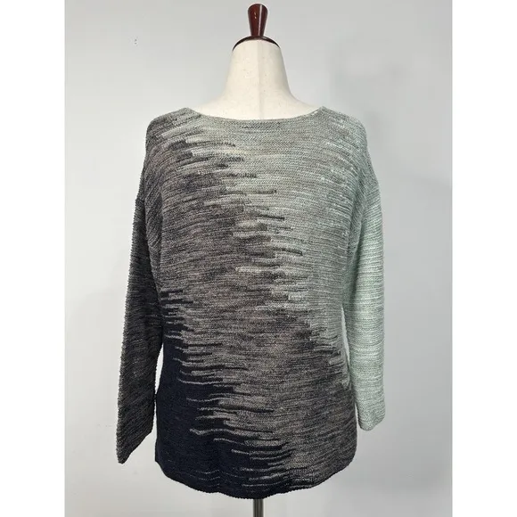 Nic   Zoe Ombre Knit Sweater Lightweight Pullover Long Sleeve Casual Sweater