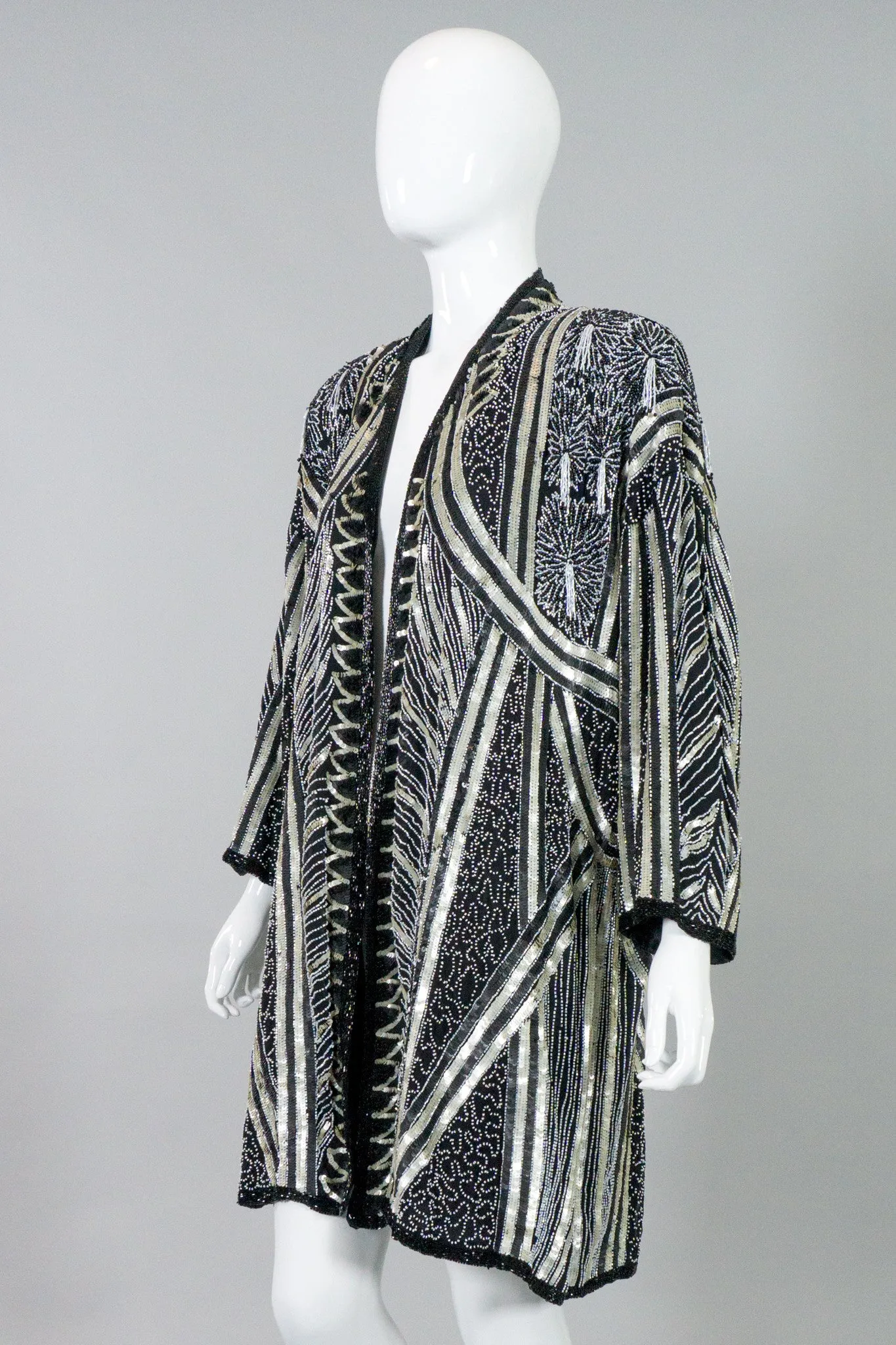 Night Waves Sequin Open Jacket