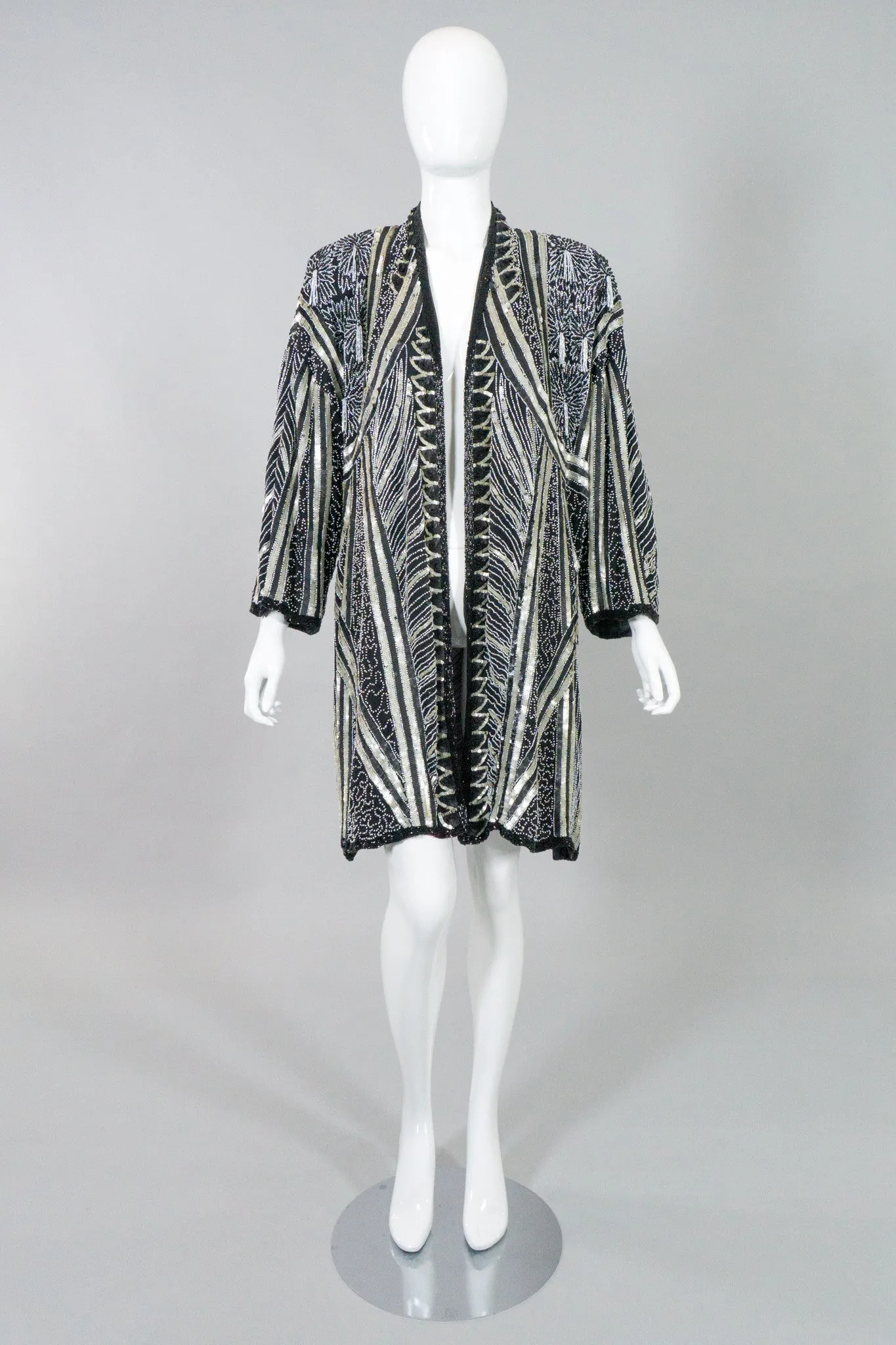 Night Waves Sequin Open Jacket
