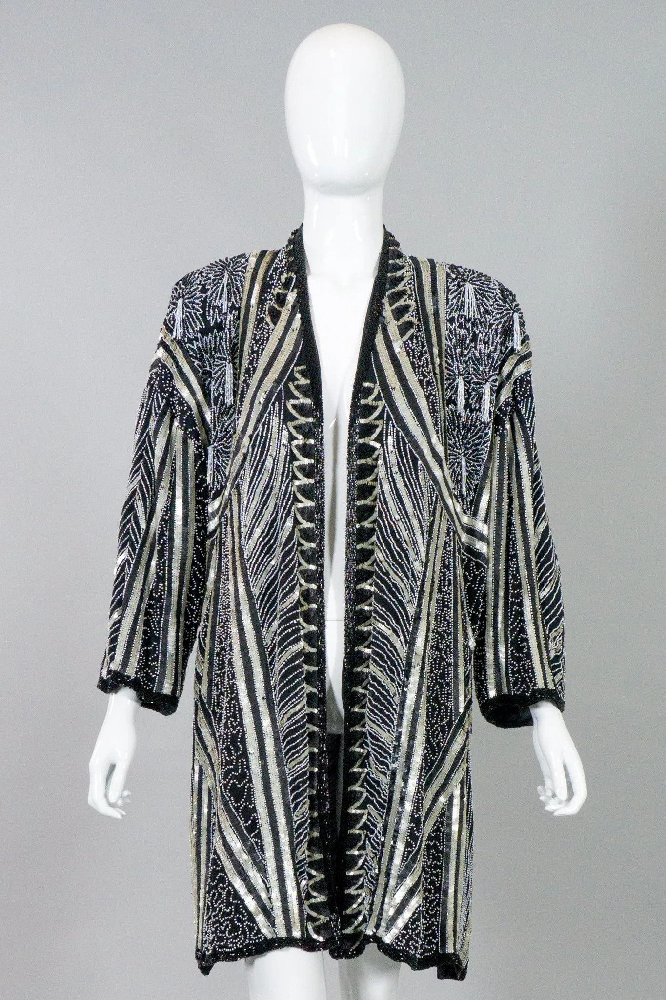 Night Waves Sequin Open Jacket