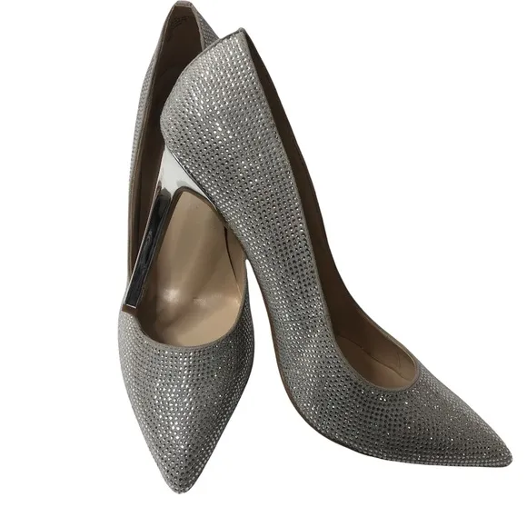 Nine West rhinestone pumps heels Sz 10