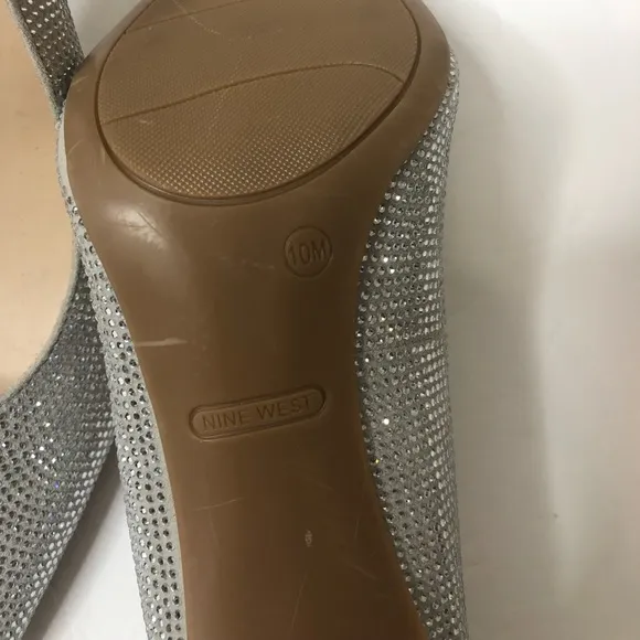 Nine West rhinestone pumps heels Sz 10