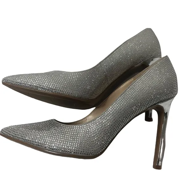 Nine West rhinestone pumps heels Sz 10