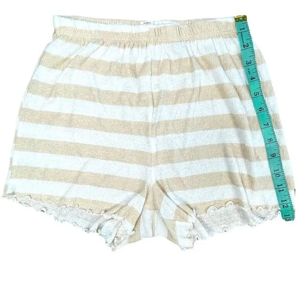 NWT BILLABONG BREEZE BY High Waist Stripe Ruffle Hem Shorts Neutral Size XS