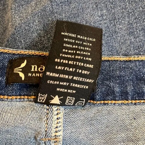 NWT Nanette Lepore Jolie Super High Rise Straight Retro Denim Stretch Size 12