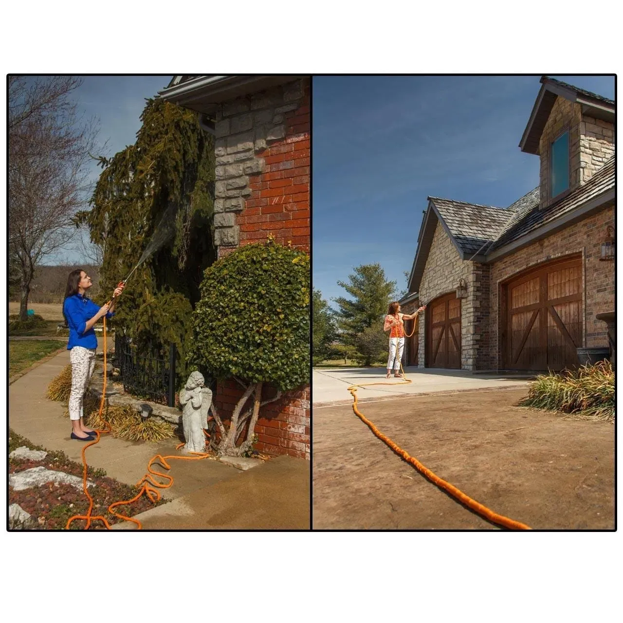 Orange Handle Water Jet Power Washer Pressure Water Nozzle Lance - Garden Hose