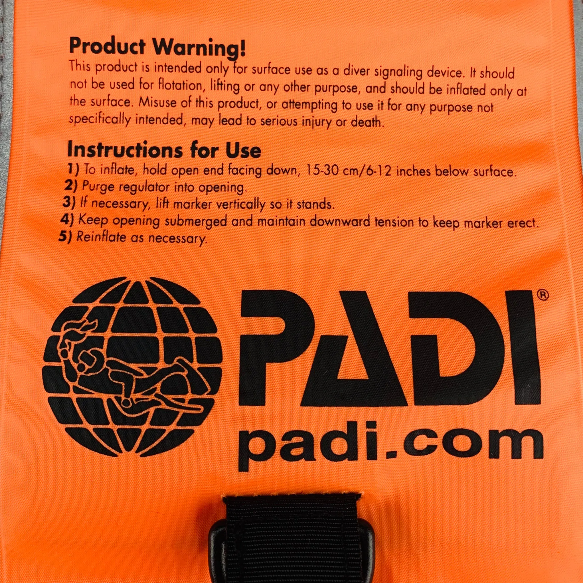 PADI Surface Signal Marker Buoy (SMB) for Divers