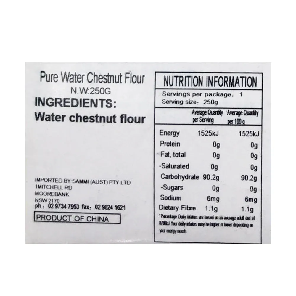 Pan Tang Pure Water Chestnut Flour - 250g