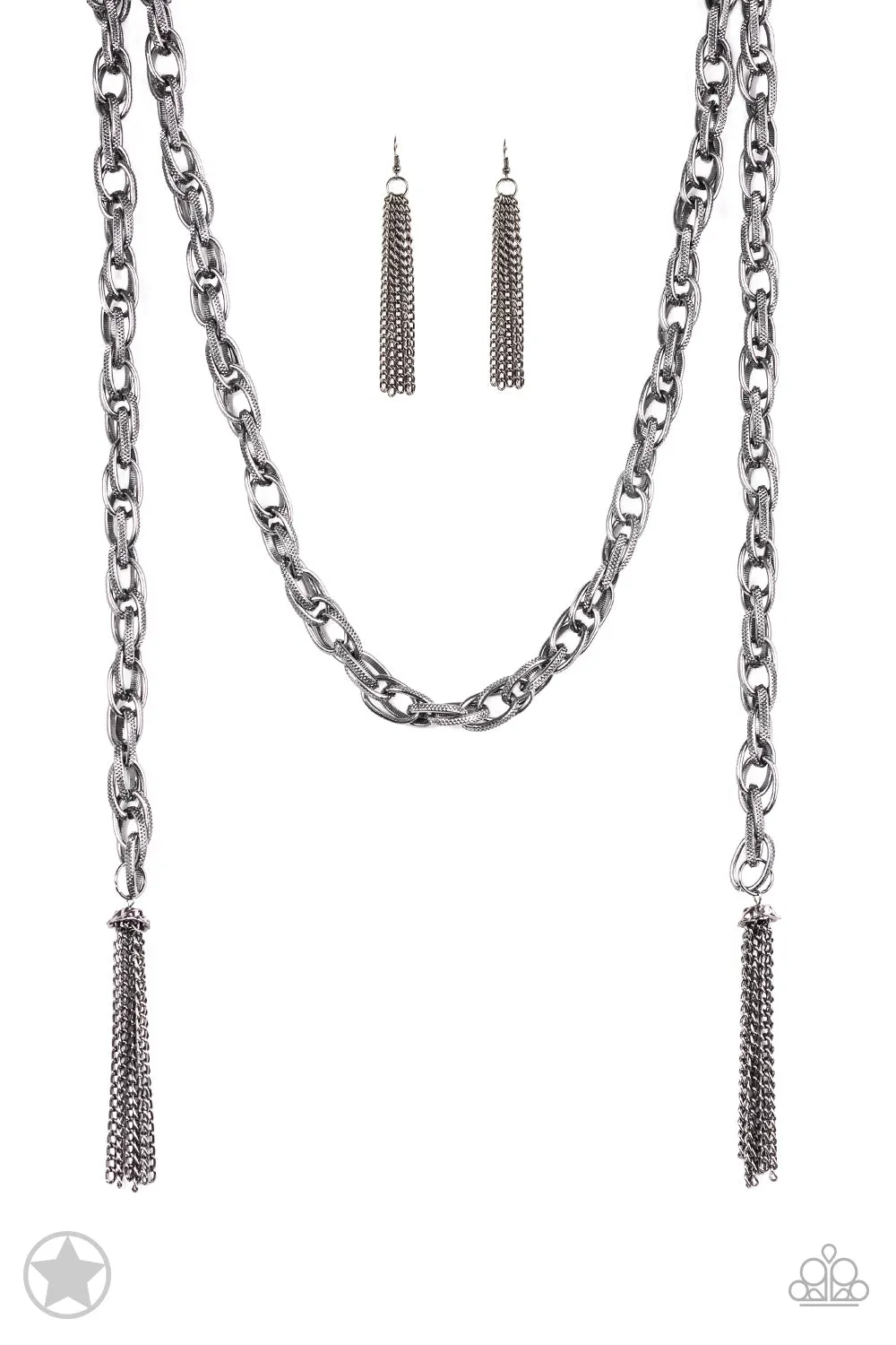 Paparazzi SCARFed for Attention Necklace Gunmetal