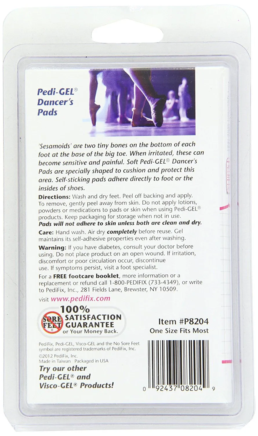 PediFix Pedi-gel Dancer's Pads, One Pair