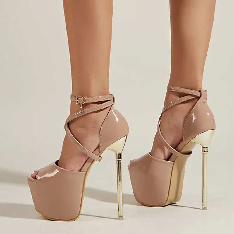 Peep Toe 17CM Super High Heels Women Sandals