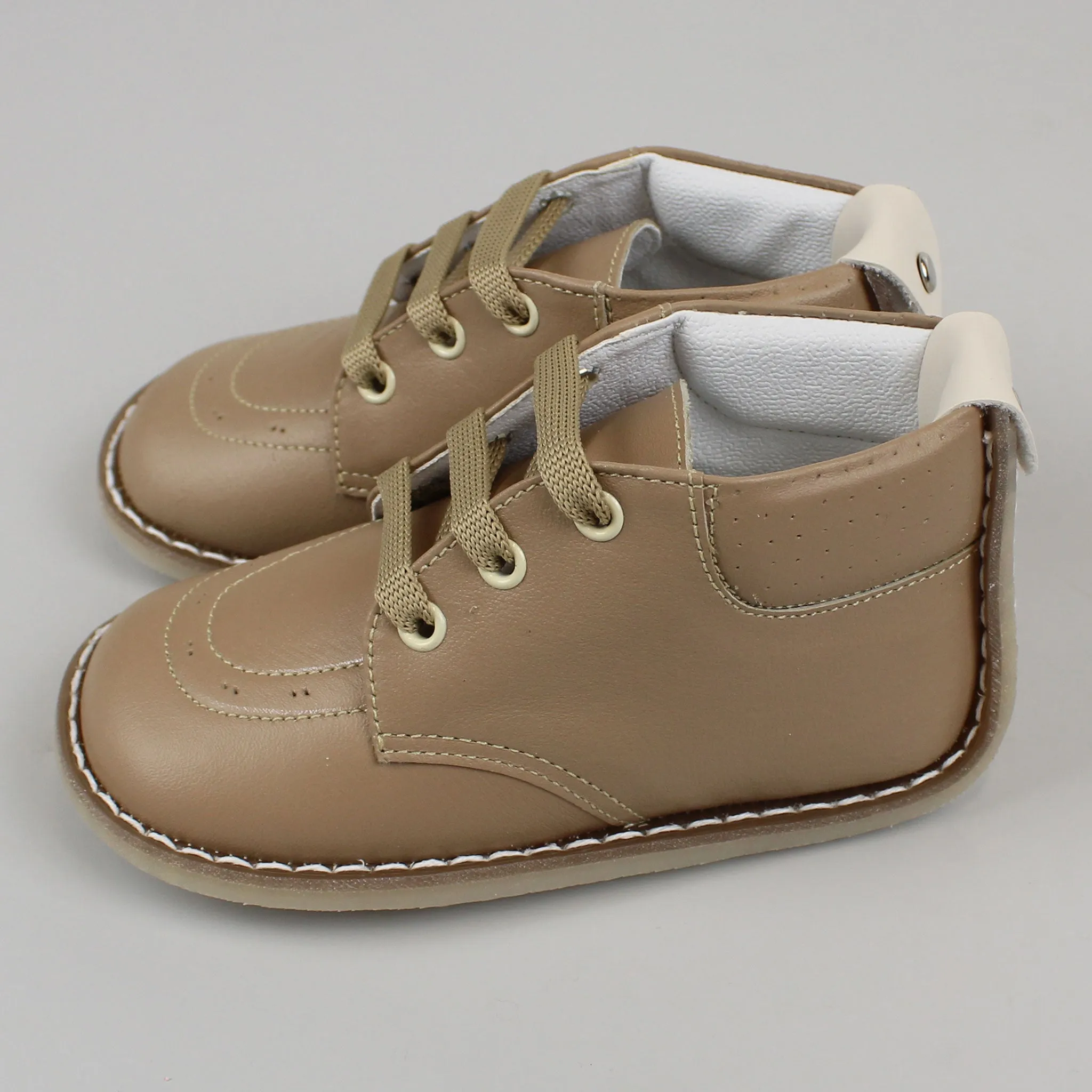 Pex Carlos First Walker Boots - Hard Sole Brown Leather