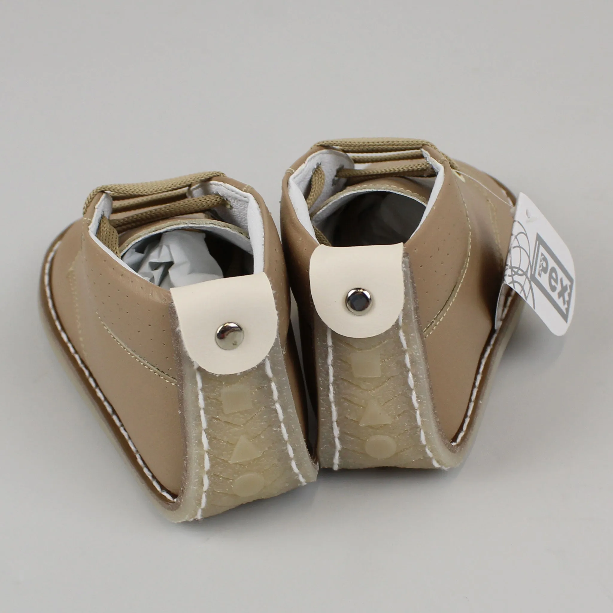 Pex Carlos First Walker Boots - Hard Sole Brown Leather