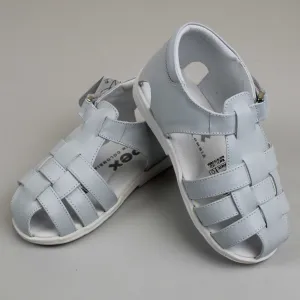 Pex Harris First Walker Sandals - Hard Sole Blue Leather