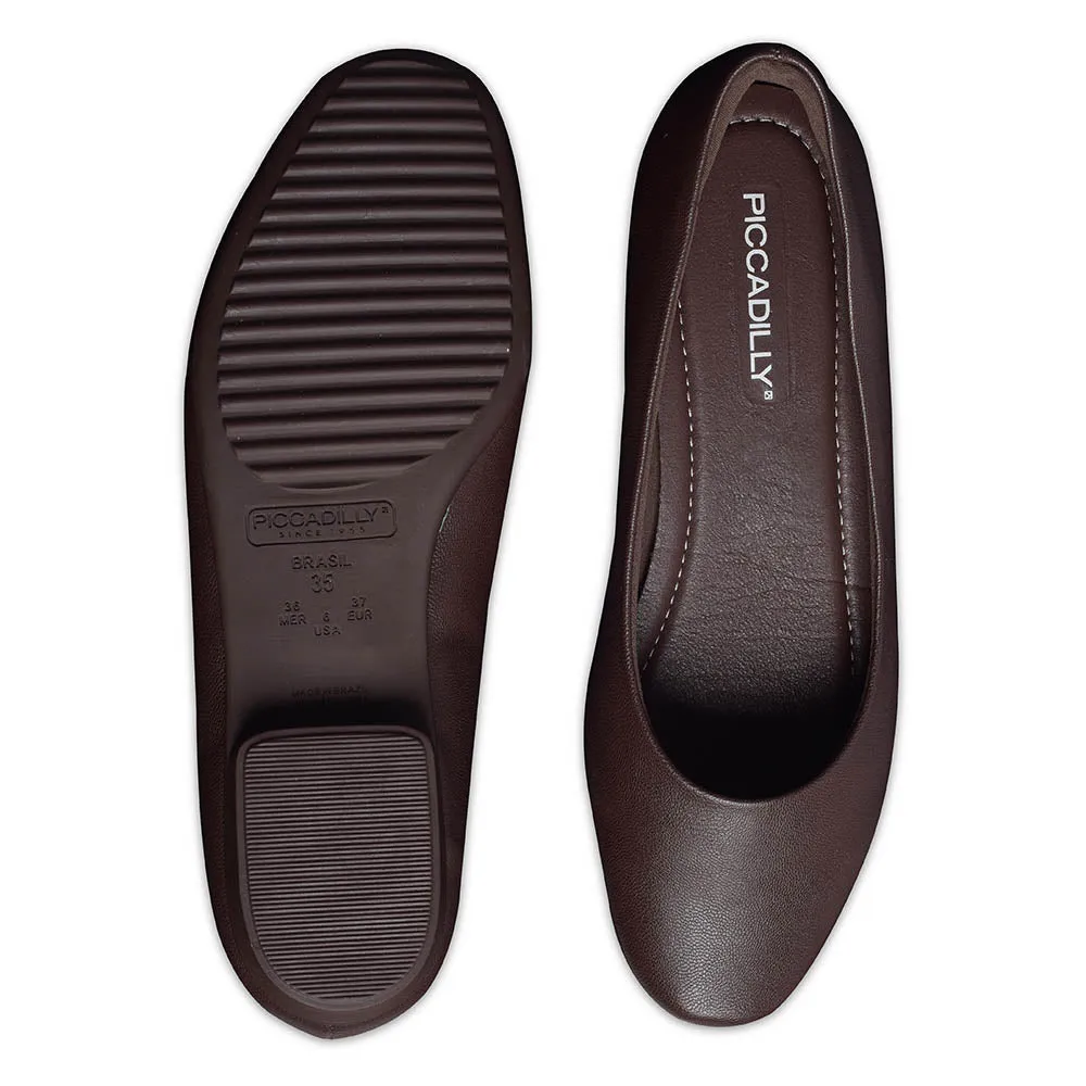 Piccadilly Crew Shoes - Brown Flats (1.5 cms)