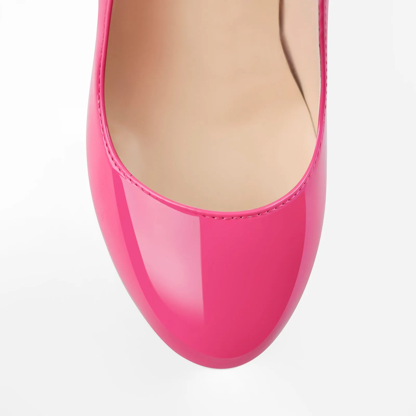 Platform Pointed Toe Chunky Square High Heels Pumps