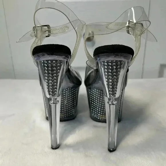 Pleaser SZ 5 Clear Platform high heels