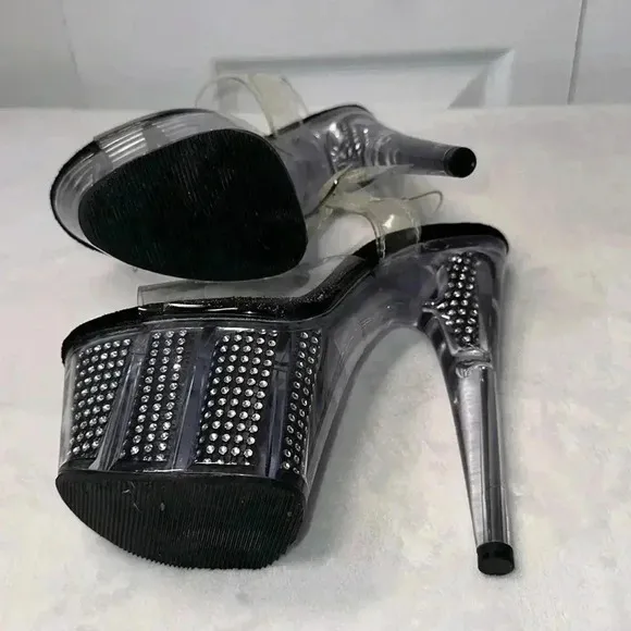 Pleaser SZ 5 Clear Platform high heels
