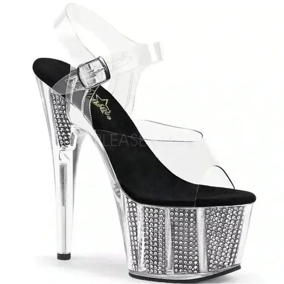 Pleaser SZ 5 Clear Platform high heels
