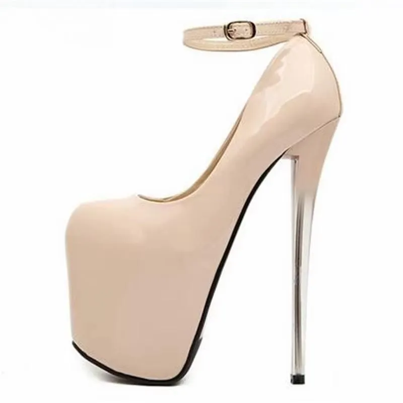 Plus:34-42 43 Spring club sexy Stiletto 19/22cm thin heels platform single shoes