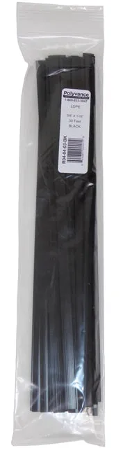 Polyvance R04-04-03-BK Polyethylene Strip (LDPE), 3/8" x 1/16", 30 ft., Black