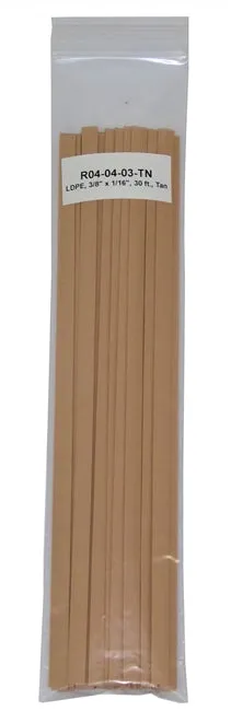Polyvance R04-04-03-TN Polyethylene Strip (LDPE), 3/8" x 1/16", 30 ft., Tan
