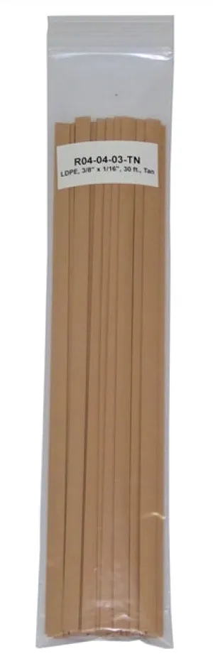 Polyvance R04-04-03-TN Polyethylene Strip (LDPE), 3/8" x 1/16", 30 ft., Tan