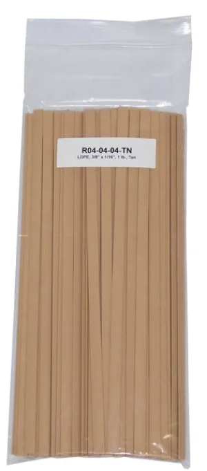 Polyvance R04-04-04-TN Polyethylene Strip (LDPE), 3/8" x 1/16", 1 lb., Tan