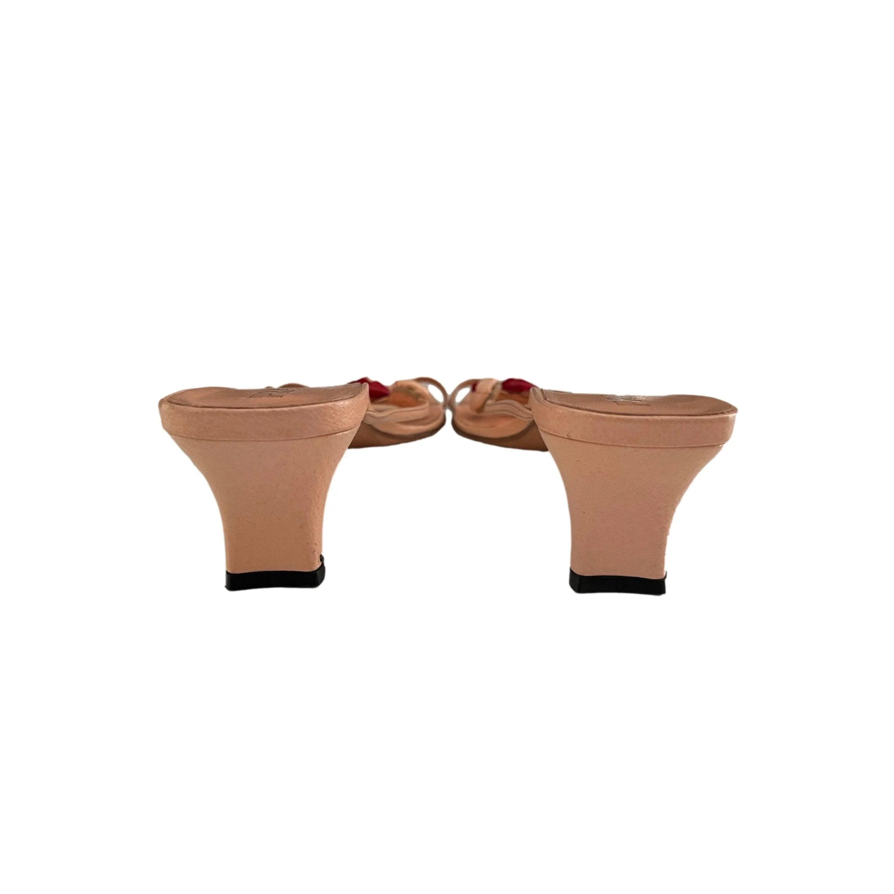 Prada Pink Floral Kitten Heels