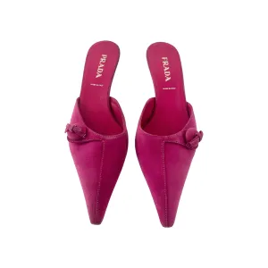 Prada Pink Suede Kitten Heels