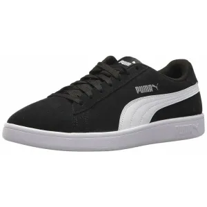 PUMA Men's Smash V2 Leather Suede Sneaker Athletic Court Shoe Black