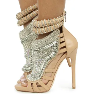 Pusher Rhinestone High Heel