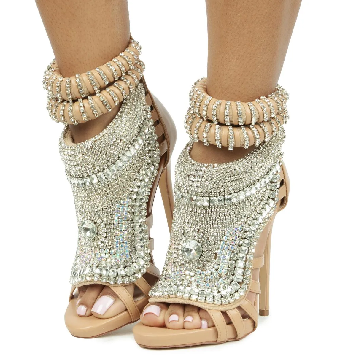 Pusher Rhinestone High Heel