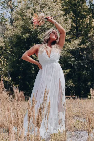 "MODEL" - Champagne Clouds Tulle Gown - Ivory - SMALL- FINAL SALE