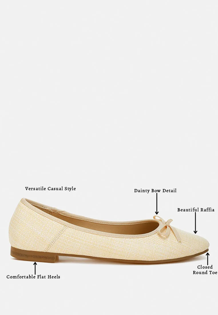 raffia ballet flats by RUW