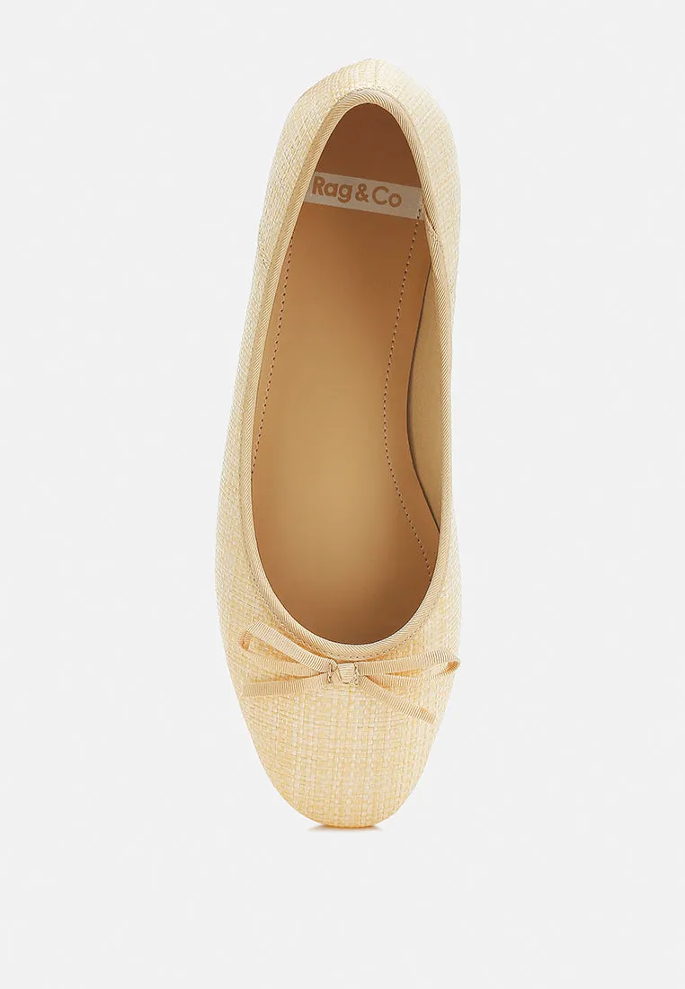 raffia ballet flats by RUW