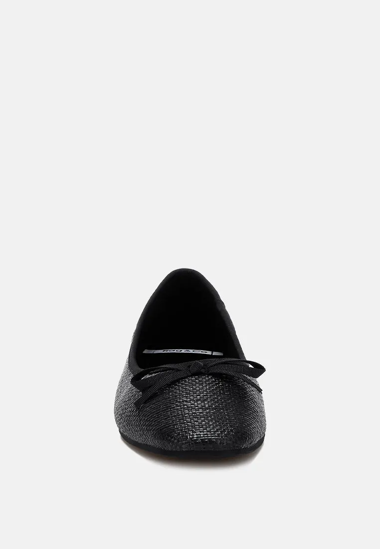 raffia ballet flats by RUW