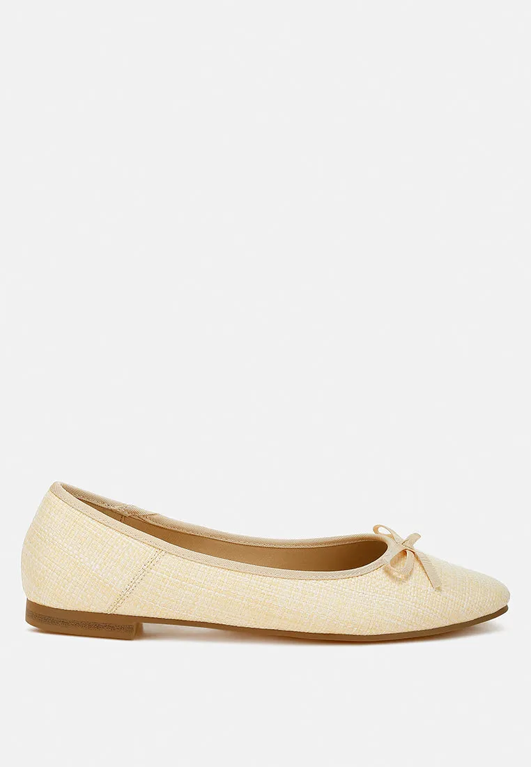 raffia ballet flats by RUW
