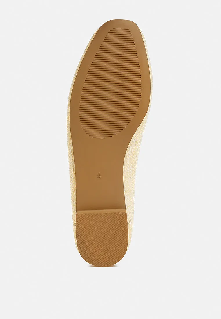 raffia ballet flats by RUW